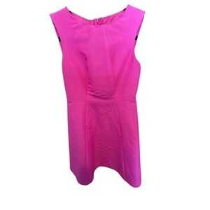 Talbots Petites Hot Pink Silk Cotton‎ Blend Sleeveless Fit & Flare Dress 2P